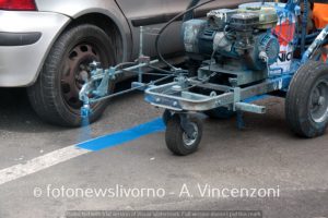 Viale Italia "diventa blu"... al via i lavori per gli stalli a pagamento