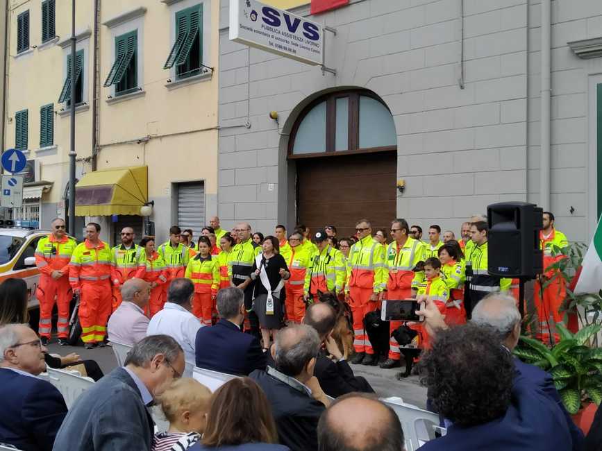 SVS inaugura tre mezzi e la facciata nuova della sede (Foto