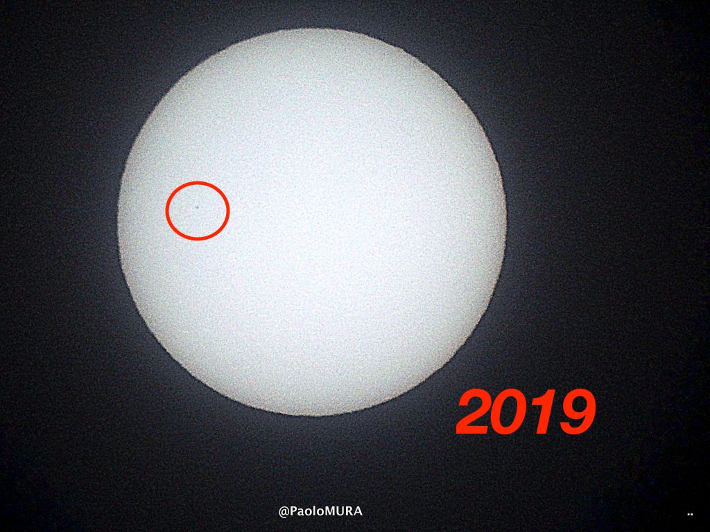 LivornoPress il transito di mercurio sul sole foto Paolo Mura 11 novembre 2019 