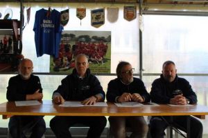 Gadsos-Amatori Rugby rosignano. a sn Rossi, Carugi, Felloni, Colombaioni