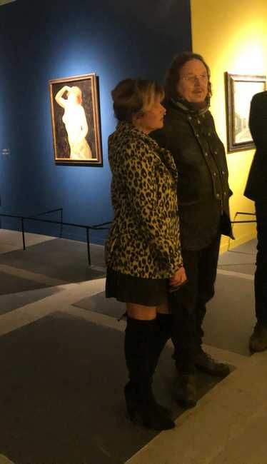 Il cantante Zucchero alla mostra Modigliani e l'avventura di Montparnasse