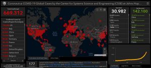 mappa mondiale contagi covid 29 marzo 2020