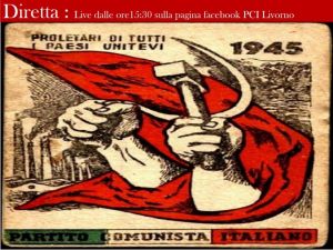 PCI Livorno diretta live Facebook 1 maggio