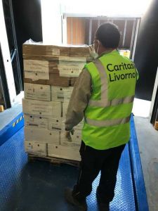 Tonnellate di generi alimentari alla Caritas di Livorno donati da MSC Foundation