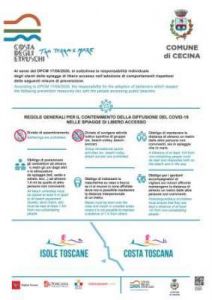 cecina spiagge regolamento anti covid