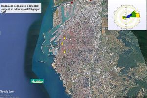 mappa arpat maleodoranze del 29 giugno