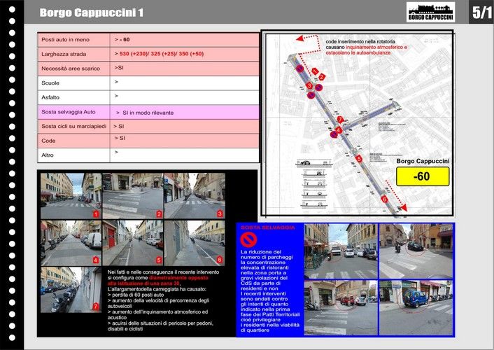 petizione strade borgo cappuccini 