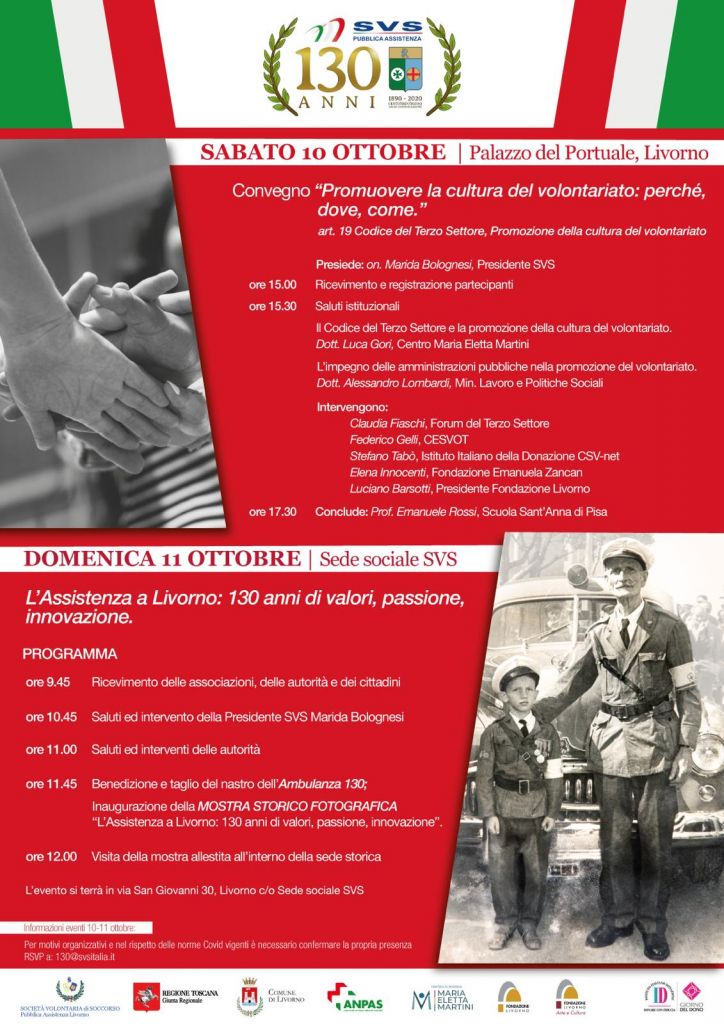 Il programma degli eventi per i 130 anni si SVS