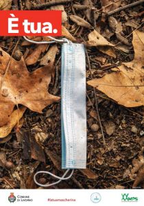 E’ tua. Campagna fotografica contro l’abbandono delle mascherine facciali
