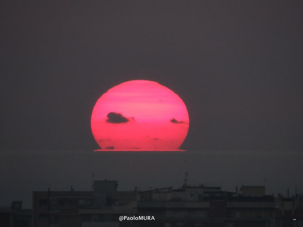 tramonto sole rosa