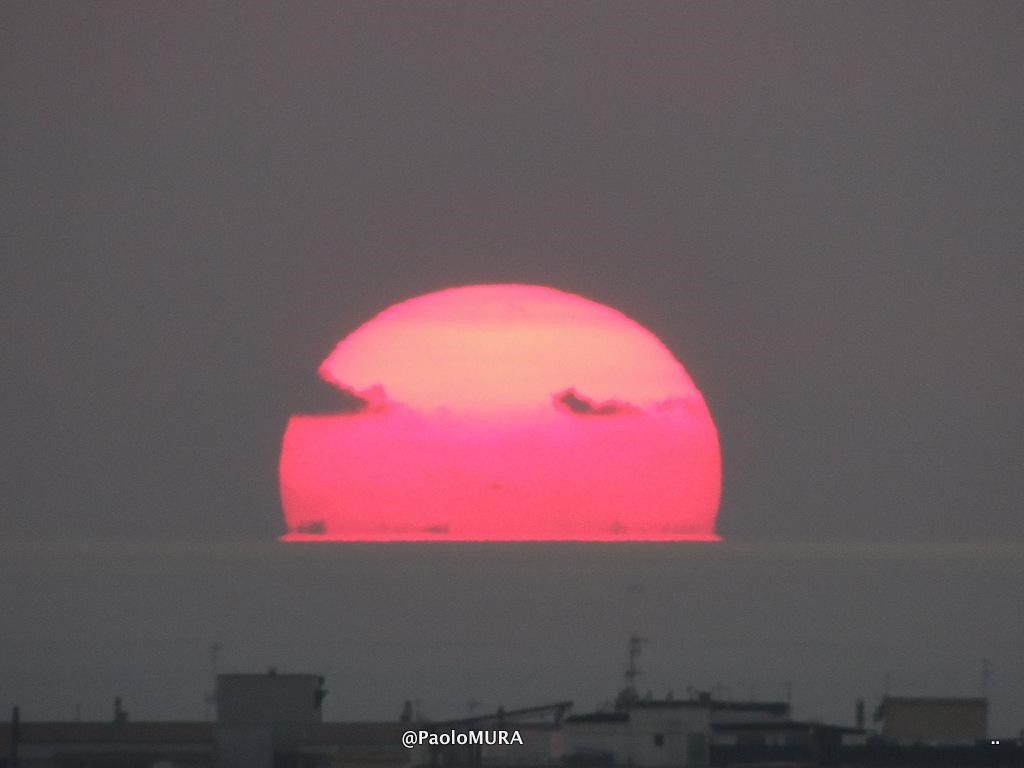tramonto sole rosa