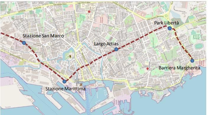 Livorno inserita in una area vasta tramite il tram treno 