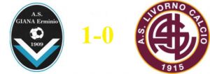 Altro ko amaranto, il Livorno Calcio sempre più vicino a giocare "nei campetti" di serie D. Giana-Livorno 1-0