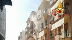 A fuoco appartamento in via Badaloni