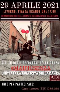 #MAIPIUSENZA, domani sit-in degli operatori della danza in piazza Grande