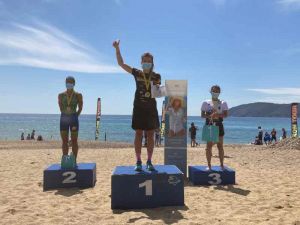 podio donne Iron Cross Tour Triathlon Elba, la seconda giornata