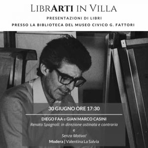 Libri, Renato Spagnoli è il secondo appuntamento con LibrArti in Villa