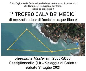 Nuoto, sabato il 1° trofeo Cala dé Medici a Caletta di Castiglioncello