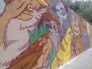 Animali e colori accesi per il murale al Bosco dei Cappuccini