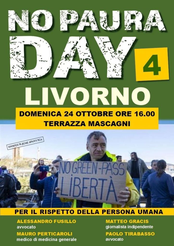 "No Paura Day 4" domenica manifestazione alla Terrazza Mascagni