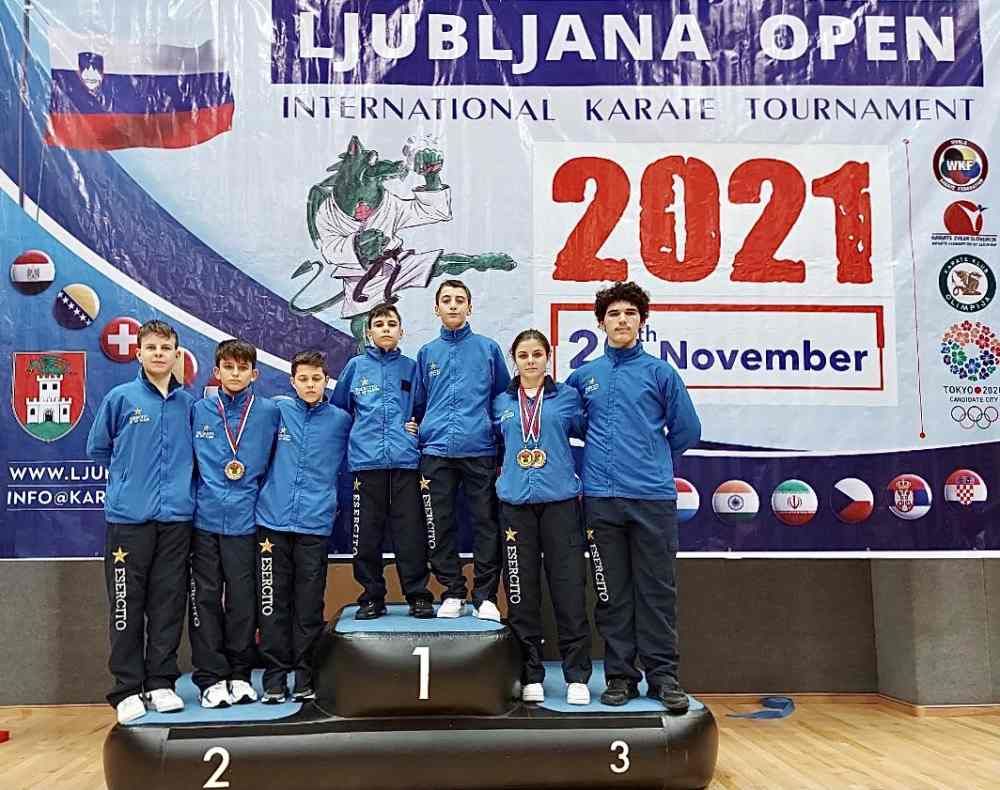 Karate, 4 medaglie agli Open di Ljubljana per Asd Esercito
