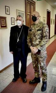Folgore, il Generale Vergori incontra il Vescovo di Livorno