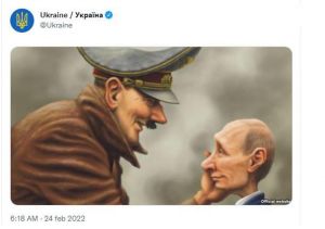Putin come Hitler, L'Ucraina su Twitter avvisa il mondo. "Questa è la nostra e la vostra realtà"