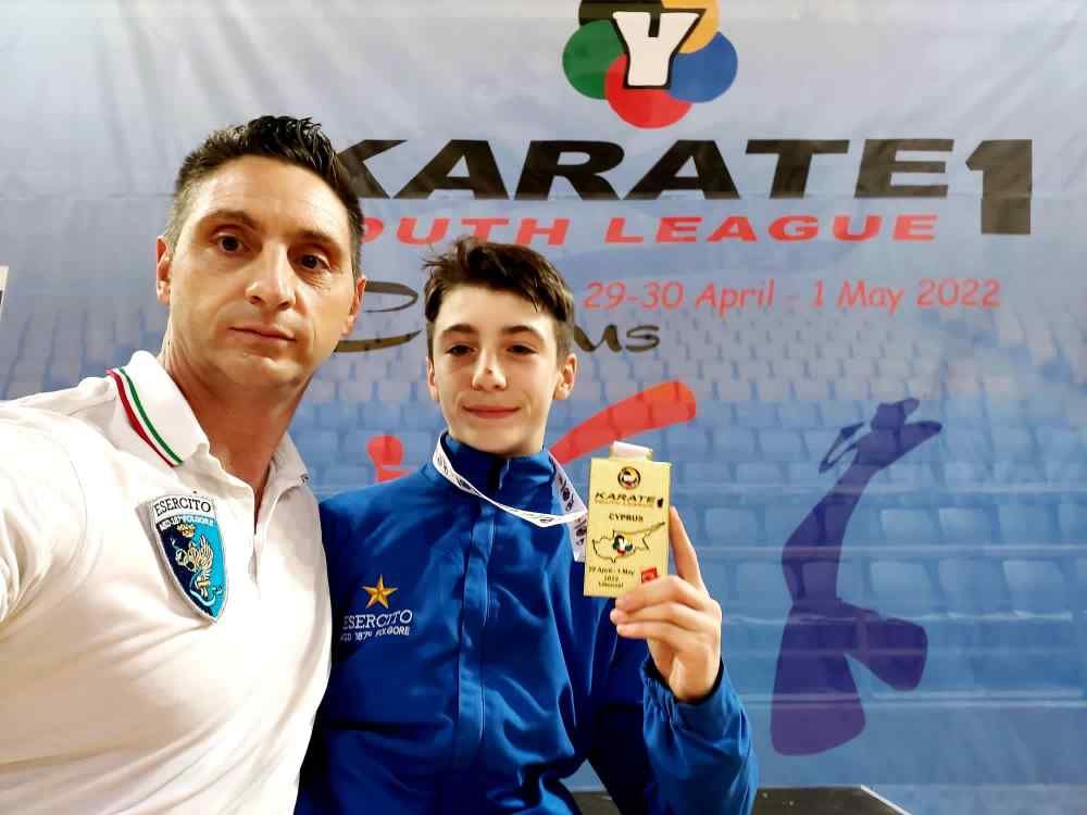 E' Oro per Jacopo Citi nel circuito mondiale del Karate 1 - Youth League di Cipro