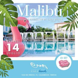 Cocktail e Sushi a bordo piscina per una giornata diversa dalla solita routine. Il giovedì è Malibù al Cala Beach