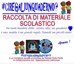 Solidarietà, "Ciregaliunquaderno?": domenica ultimo giorno di raccolta  