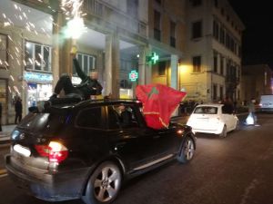 Marocco in semifinale, festa in via Grande e in Piazza della Repubblica