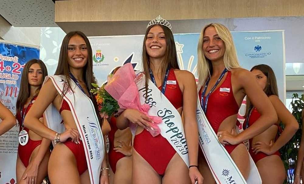 Miss Livorno 2^ tappa, vince la 15enne Alessia Mencarelli, tutte le altre premiate