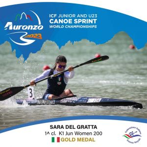 Sara Del Gratta, Campionessa Mondiale di k1 e bronzo nel k4-500m