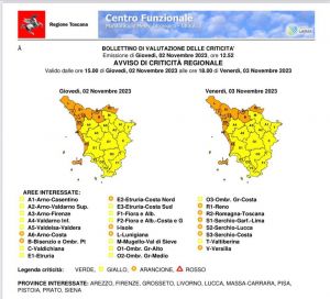 Attenzione peggioramento meteo l'allerta diventa arancione