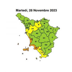 Allerta arancione da Cecina a Piombino e isole. Allerta gialla a Rosignano, Livorno Collesalvetti