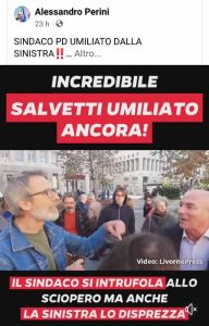Discussione manifestante-sindaco sulla scuola, il protagonista non si riconosce nel post del Perini