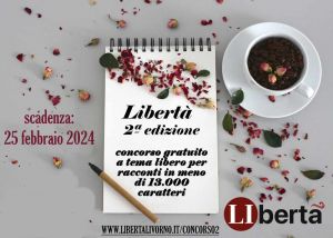 Concorso letterario gratuito per racconti in meno di 13.000 caratteri