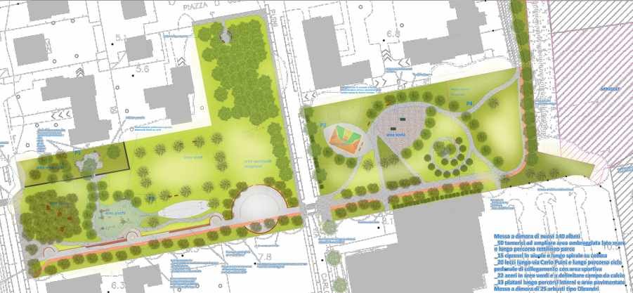 Area giochi inclusiva al parco Lenci e statua della canina Kyra