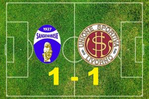 Livorno in 9 rimonta e pareggia con la Sangiovannese
