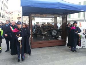 A Livorno la Quarto Savona15, la Teca con i resti dell’ auto della scorta del giudice Falcone