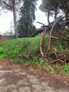 Area giochi pericolosa in località Molino a Vento