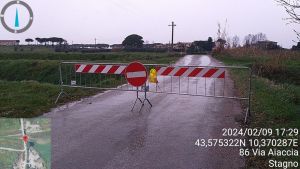 Chiuso tratto di via Aiaccia per precauzione