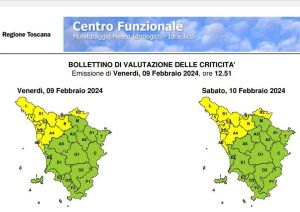 Codice giallo per rischio idrogeologico e idraulico del reticolo minore