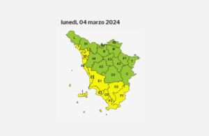 Toscana: Allerta meteo per rischio idraulico, vento e mareggiate estesa a lunedì per costa e sud