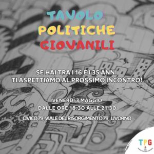 Il Tavolo Politiche Giovanili del Comune di Livorno diventa itinerante