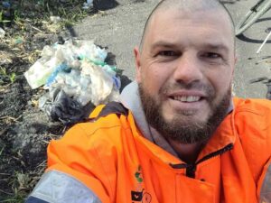 Mister Green al lavoro in via Da Vinci