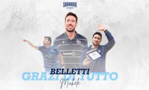 La Pielle e Michele Belletti si salutano