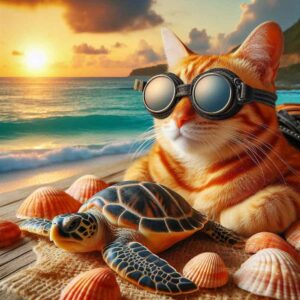 Libri: ecco Tortoise, una gatta curiosa amica delle tartarughe marine