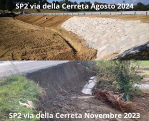 Riaperta la SP 2 via della Cerreta che ripristina il collegamento diretto con la via delle Colline
