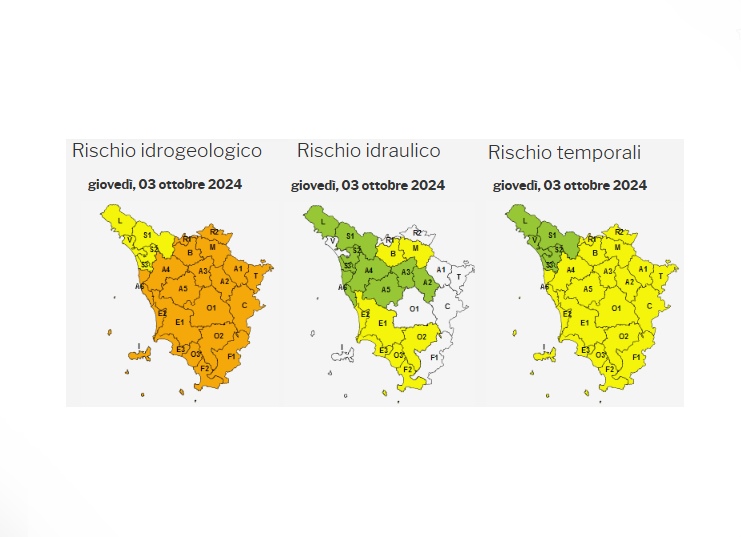 Allerta meteo Arancione in Toscana